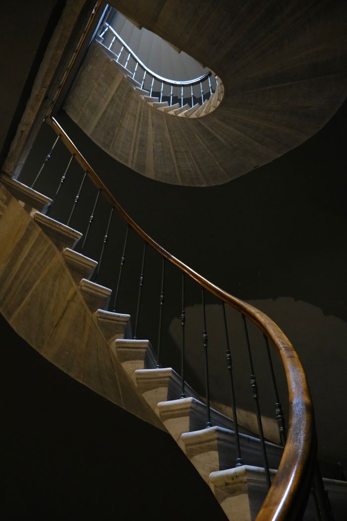 Stunning view of a spiral staircase with elegant design in İstanbul.